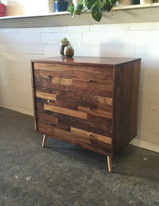 Mid Century Three Drawer Dresser, Solid Walnut - JeremiahCollection - 1