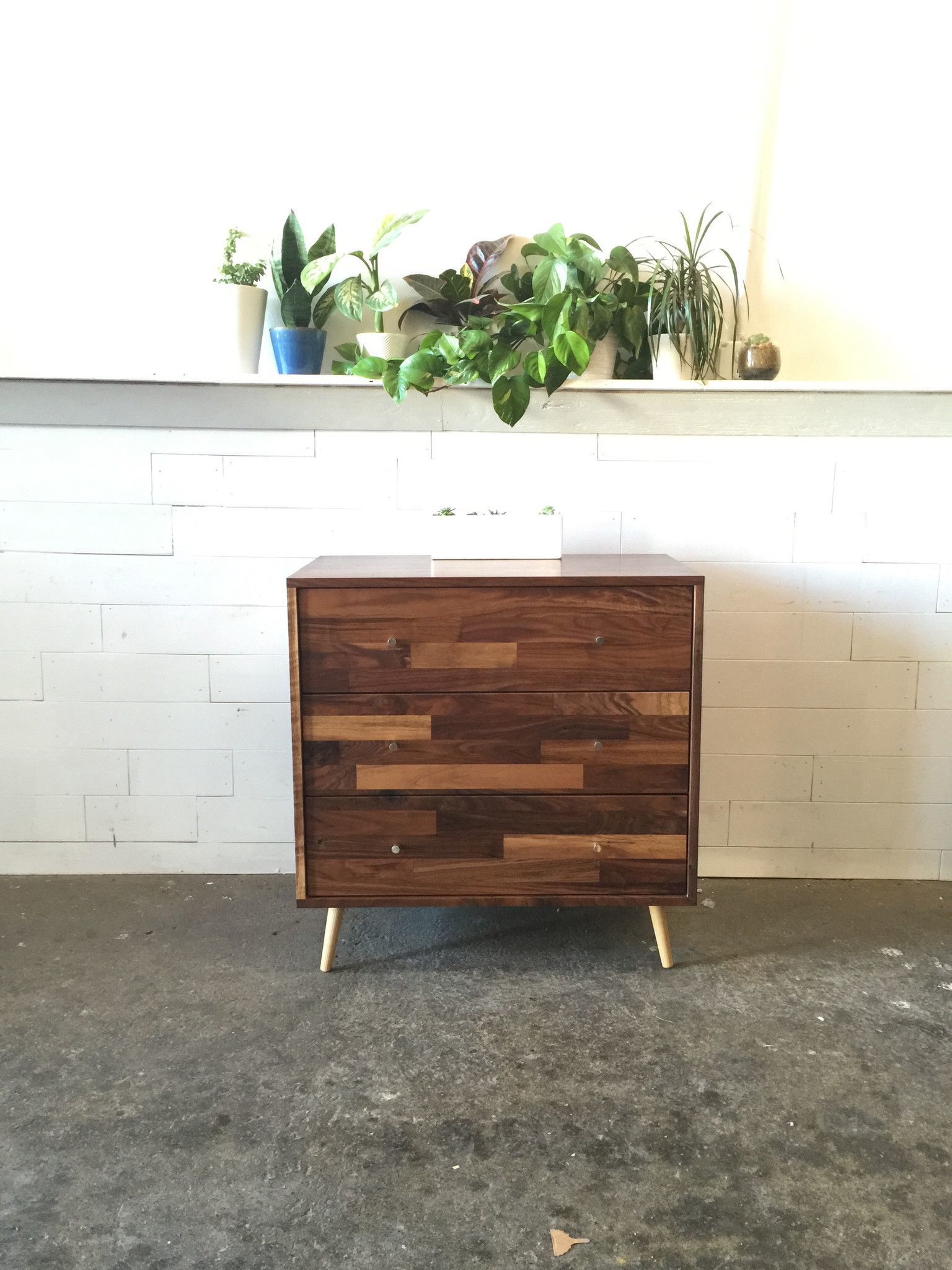 Mid Century Three Drawer Dresser, Solid Walnut - JeremiahCollection - 2
