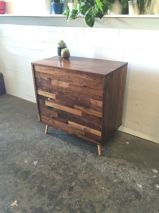 Mid Century Three Drawer Dresser, Solid Walnut - JeremiahCollection - 4