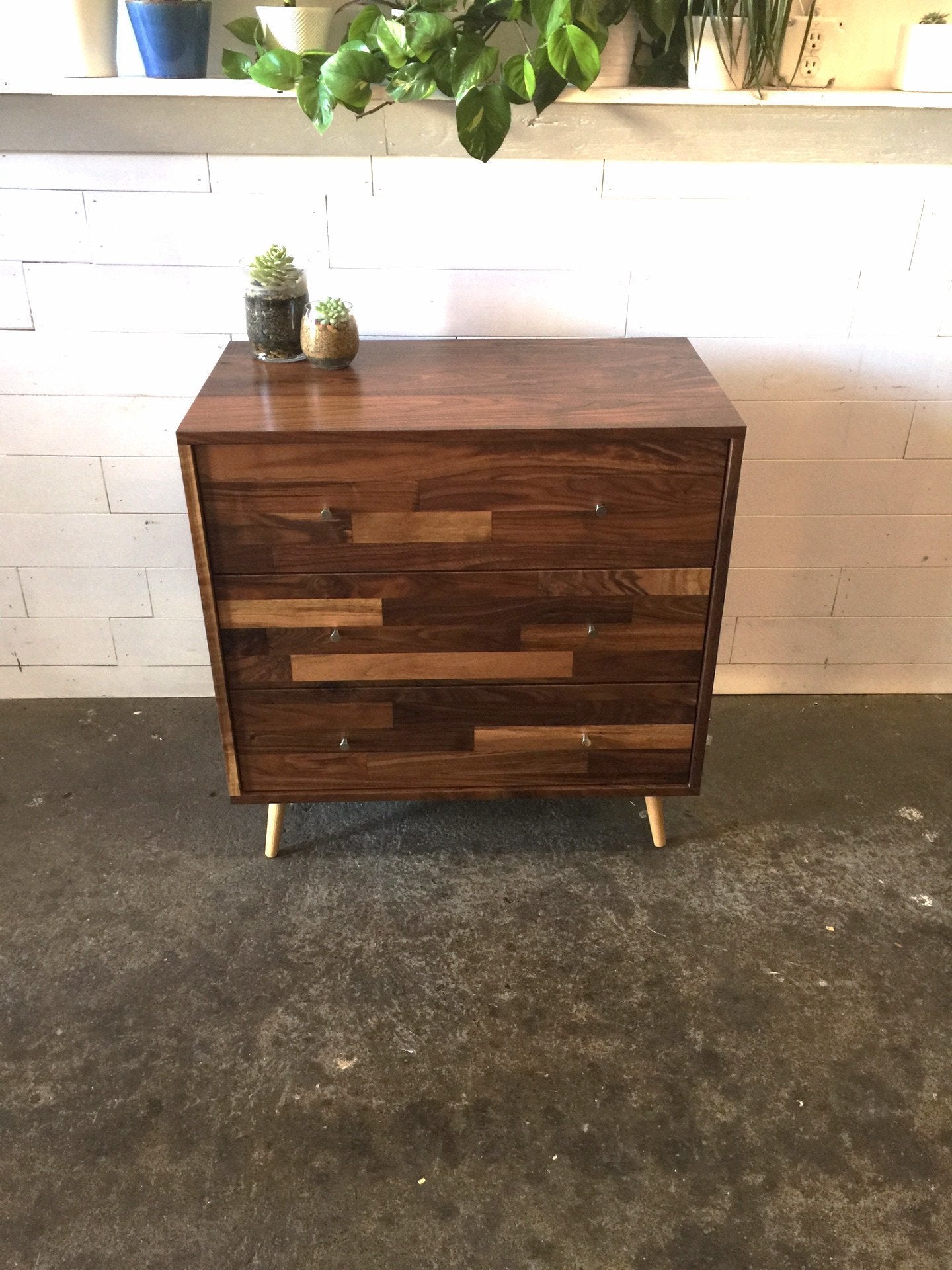 Mid Century Three Drawer Dresser, Solid Walnut - JeremiahCollection - 5