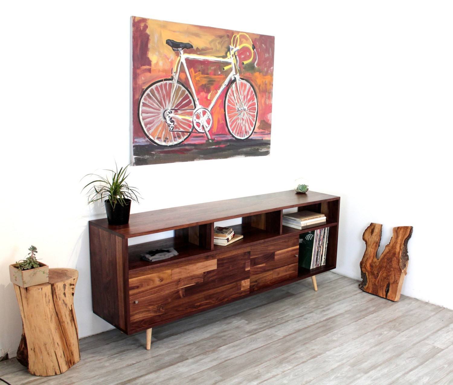 Mid Century Record Storage Console - JeremiahCollection - 3